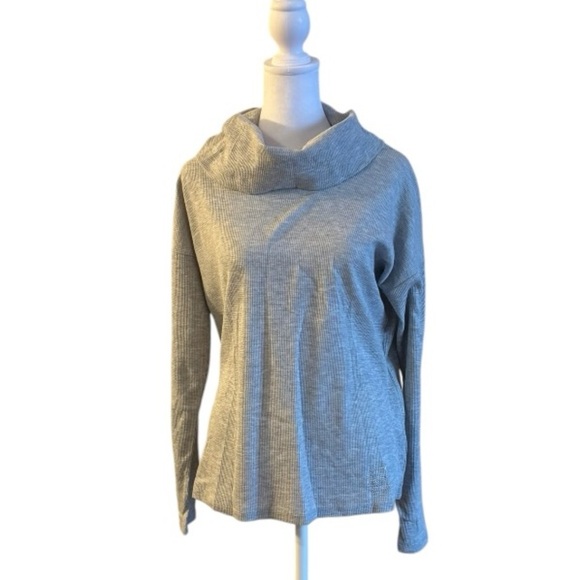 MICHAEL Michael Kors Tops - Michael Kors Gray Waffle Knit Pullover Sweater M Cowl Neck Long Sleeve Cozy